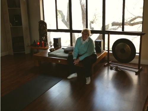 Scene 19 - Jane Knaus being calm in the yoga studio
