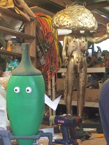 Sculptures at Marvin Niebuhr's studio
